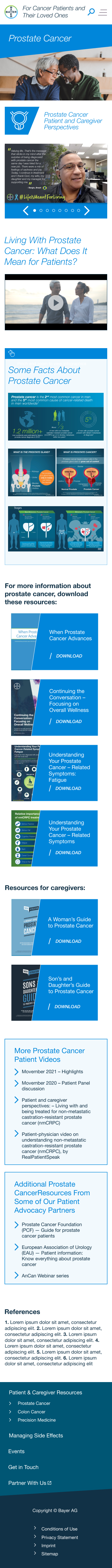 Bayer Pharmaceuticals Web Portal Mobile Design 4